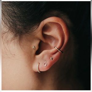 BRAND NEW IN BOX Bluboho Honey Dipper Earrings 14K Gold